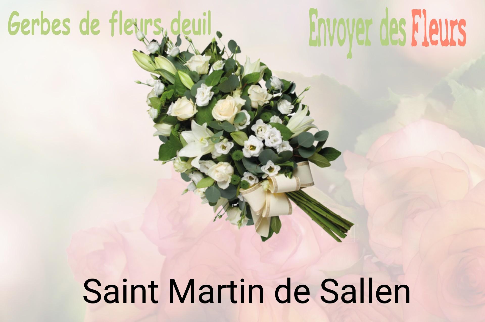 Gerbe de fleurs de deuil livrée à Saint-Martin-de-Sallen